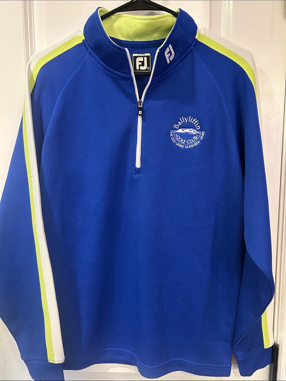 FootJoy Royal Blue Half-Zip Pullover with Lime and White Trim